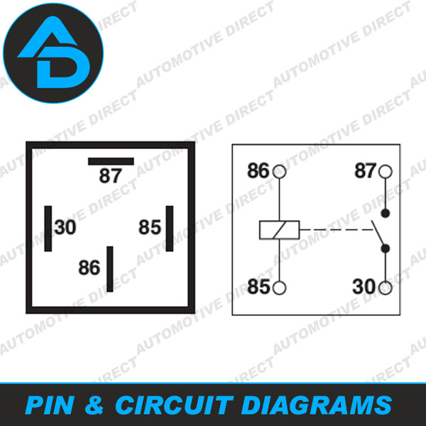 4 PIN NORMALLY OPEN 24V 30A AUTOMOTIVE RELAY SPST TYPE A - Picture 2 of 9