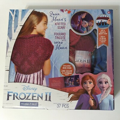 Disney Frozen Queen Iduna's Knitted Scarf DIY Arts and Crafts Kit Make It  Real