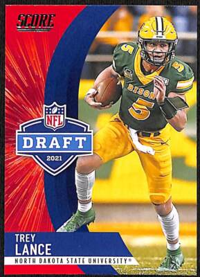 2021Score NFL Draft Trey Lance #D4   North Dakota State Bison Football Card