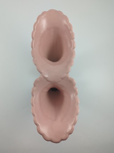 Vintage 1930's Abingdon Art Pottery Pink Cornucopia Planter Art Deco 10.75" L - Picture 11 of 11
