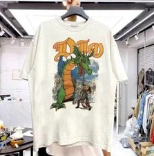 Dio Sacred Heart Tour 1986 White Short Sleeve Unisex T shirt Reprint S-5XL