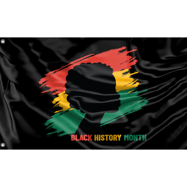 Black History Month Flag Unique Design 3x5 Ft / 90x150 cm size, EU