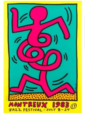 額装品/Montreux Jazz/キース へリング/インテリア/アート/特別品 KEITH HARING Montreux Jazz Festival 1983 Original Print SET