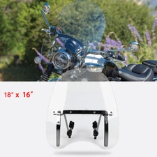 For Triumph Bonneville T100 7/8" 1" Handlebar 18"x16" Windshield Windscreen