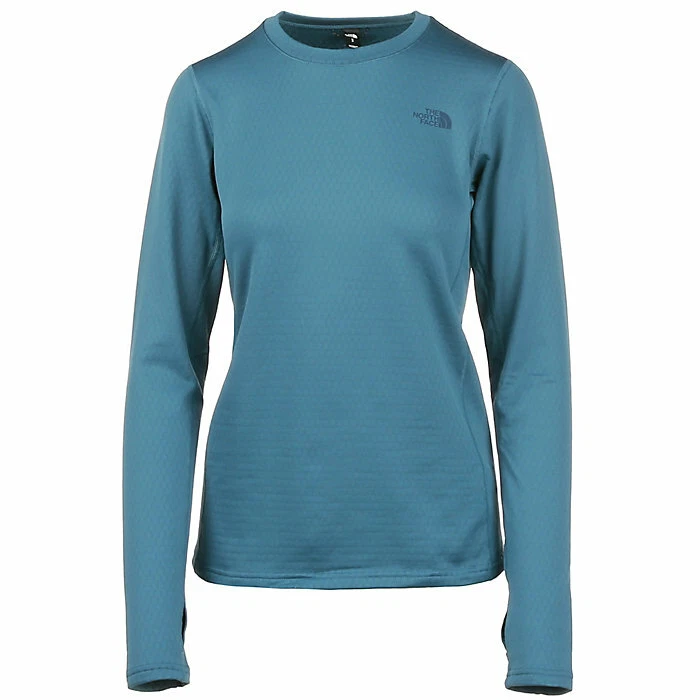 NWT WOMENS THE NORTH FACE POLY CREW $80 mallard blue poly crew base layer