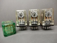Line Elec Ice Cube Relays MKH3A (3)11 Pin 115VAC & One Autotron P-200 Octal Base