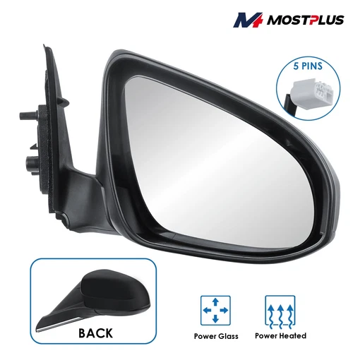 1PC Passenger Side Heated Power Glass Tow Mirror For 2015 Toyota Camry Sedan