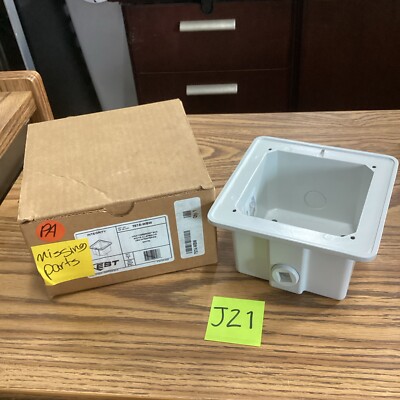 Edwards 757A-WBW White Weatherproof Fire Alarm Back Box NEW (Missing Parts) 