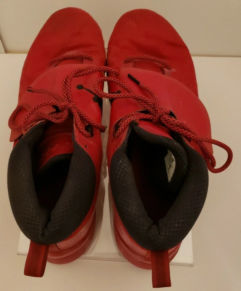 NIKE Air Jordan Super.Fly 5 PO Hombres Talla 13 Gimnasio Rojo con Cuello Negro [881571-601]  Foto 2 de 4