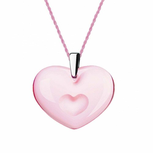LALIQUE AMOUREUSE A LA FOLIE PINK PENDANT #6733200 BRAND NIB HEART LOVE F/SH - Picture 2 of 3