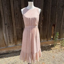 J Crew Printed Tiered Midi Dress size 2 Pink Animal Print