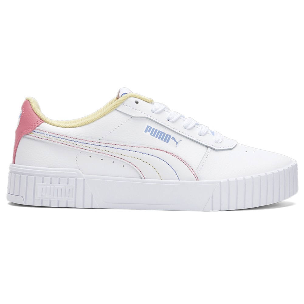 Puma Carina 2.0 Lace Up Womens White Sneakers Casual Shoes 38584919 Puma Carina 2.0 Lace Up Womens White Sneakers Casual Shoes 38584919