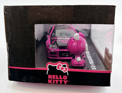 Jada Toys 1/24 2002 Nissan Skyline GT-R (BNR34) with Hello Kitty