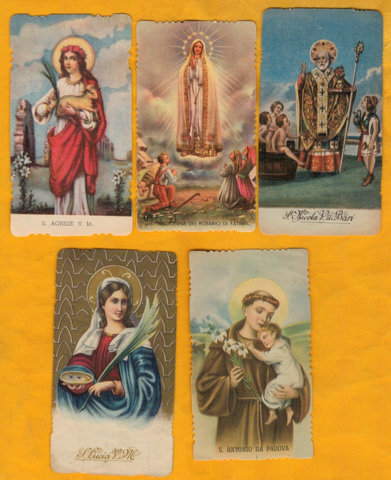 LOTTO DI 10 SANTINI ANTICHI
