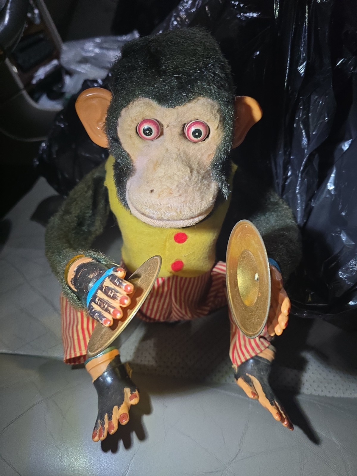 Vintage Musical Jolly Chimp Clapping Cymbal Monkey  NonWorking
