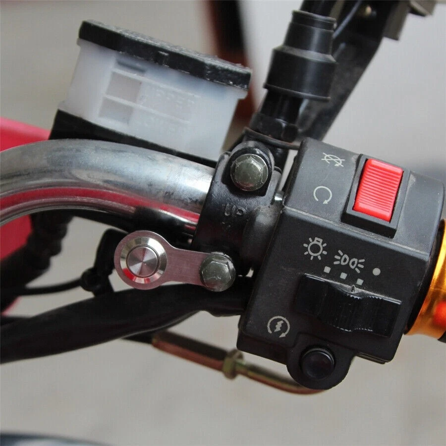 Interruptor de luz de manillar de motocicleta de aleación de aluminio interruptor de bloqueo de retorno manual 3A Foto 2 de 4