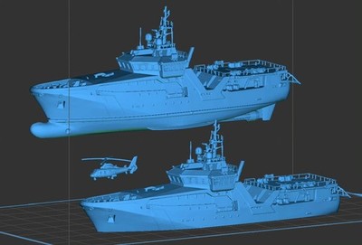 3D Printed 1 /350/700 Modern Coastal Patrol Boat Unpainted