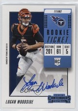 2018 Contenders Rookie Ticket/Rookie Ticket Variation Logan Woodside Auto 11co
