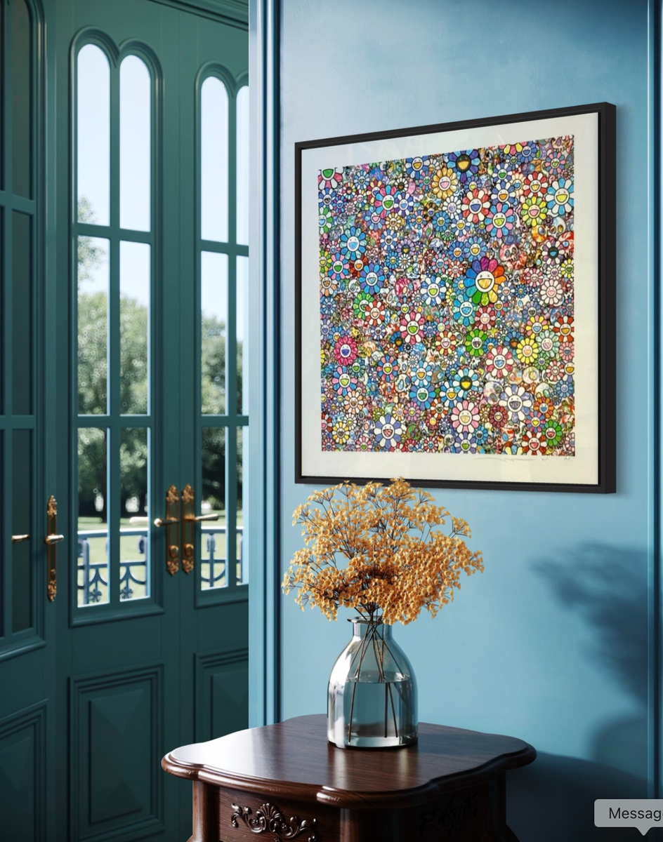 Takashi Murakami Flowers and Skulls (Large CLEVELAND MUSEUM