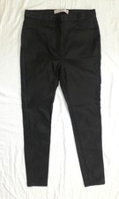 NEXT Black Wet Look Mid Rise Pull On Legging UK 14 R