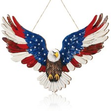 4th of July Eagle Wreath Hanging Door Sign 250th Anniversary Eagle Wreath Pat...