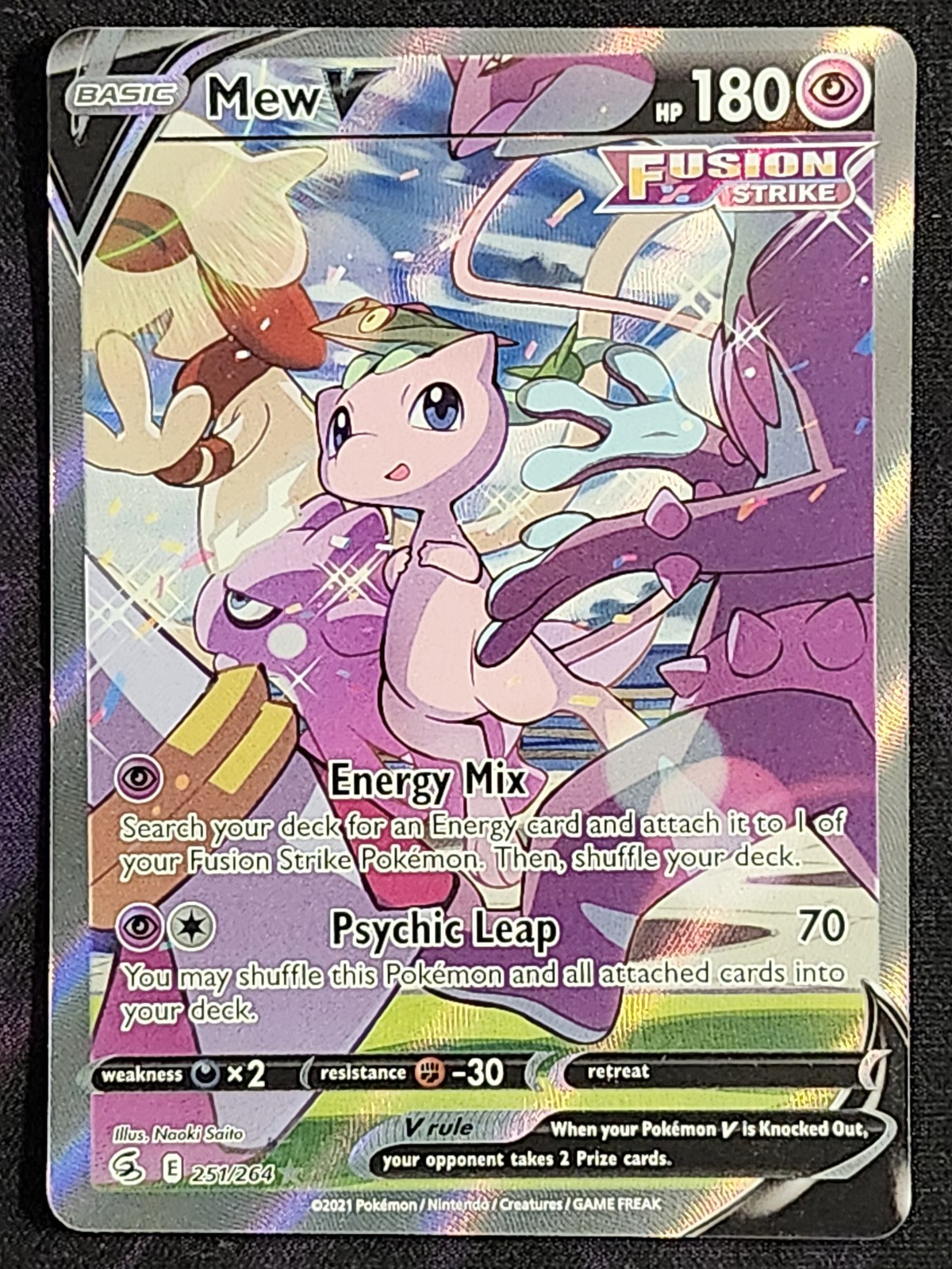 Pokemon Mew V 251/264 Fusion Strike FST