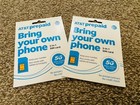 2 X New At&T Prepaid Sim Card Bring Your Own Phone 5G 3 In 1 Fits All Phones