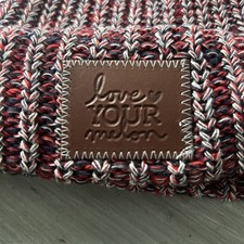 Love Your Melon Adult Unisex Beanie - Red White Blue Winter Hat Knit Made In USA
