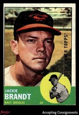 2017 Topps Rediscover Topps Buybacks Gold '63 Topps Jackie Brandt ORIOLES