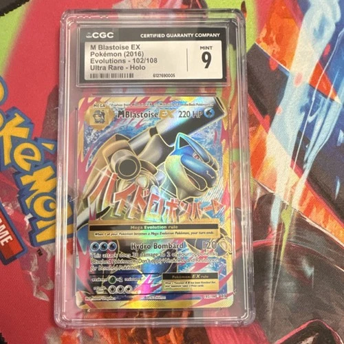 2016 Pokémon M Blastoise EX 102/108 Evolutions Ultra Rare Holo CGC 9