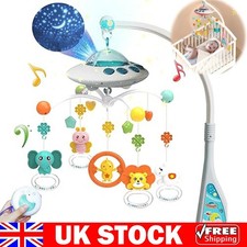 Baby Musical Crib Bed Bell Cot Mobile Moon&Star Dream Light Nusery Lullaby Toys