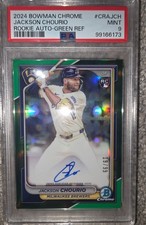 2024 bowman chrome #CRA-JCH Jackson Chuiro rookie auto green mt9