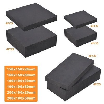 4 Wagenheberauflage Gummiblock 100/150/200x20/50mm Gummiklotz Maschinenunterlage