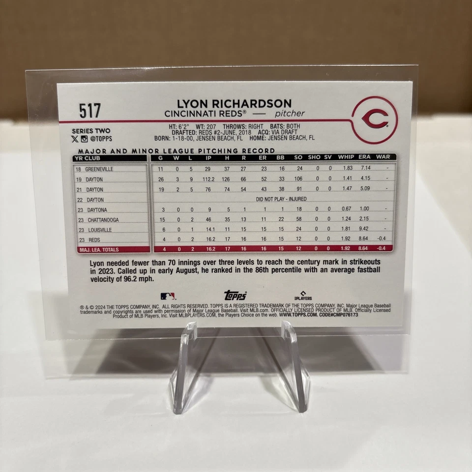 2024 Topps Series 2 - Lyon Richardson #517 (RC) - Image 2 of 2