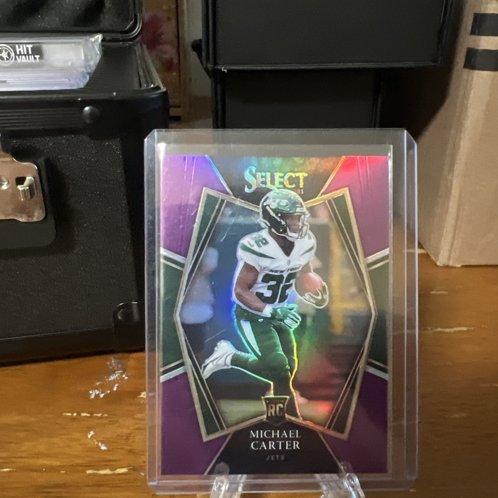 2021 Panini Select - Premier Level Michael Carter #171 Purple Prizm /75 (RC)