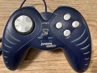 Gracie Eliminator Gamepad Pro US. Retro PC Controller Tested Blue