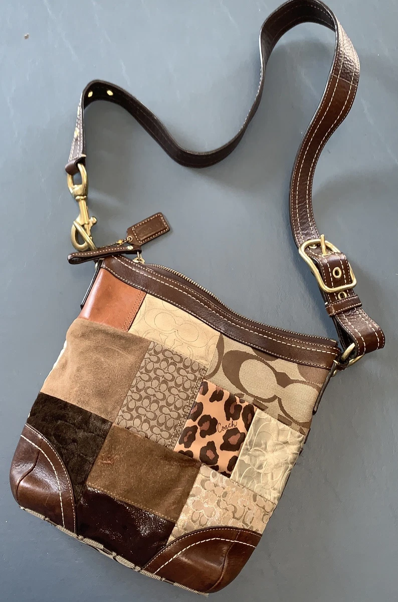 Coach Patchwork Hobo Handbags & Bags Suede Exterior for Women for