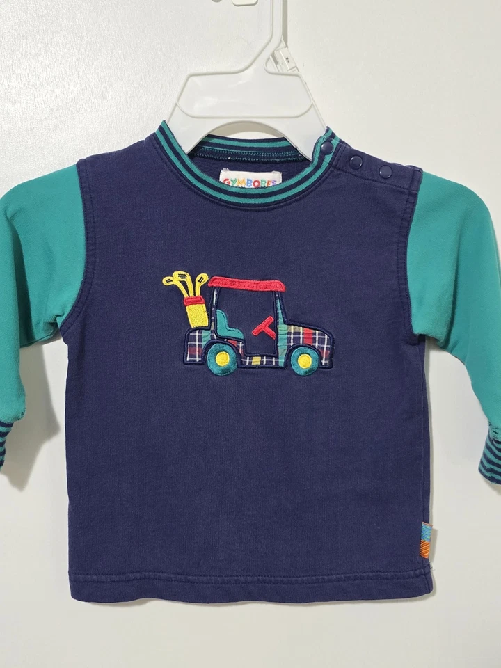 Camisa de Golf Bordada en Bloque de Color Primario Gimboree Arco Iris Años 90 De Colección 12-18 meses Foto 3 de 4