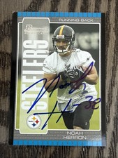 2005 Bowman Noah Herron Signed Autographed Rookie Card Pittsburgh Steelers. rookie card picture
