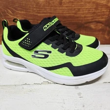 Skechers Microspec Max Torvix Boys 5 Sneaker Hook And Loop 403775L-LM