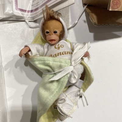 THE Ashton Drake GALLERIES Realistic Monkey  Go Bananas  Retired Doll w/COA BOX