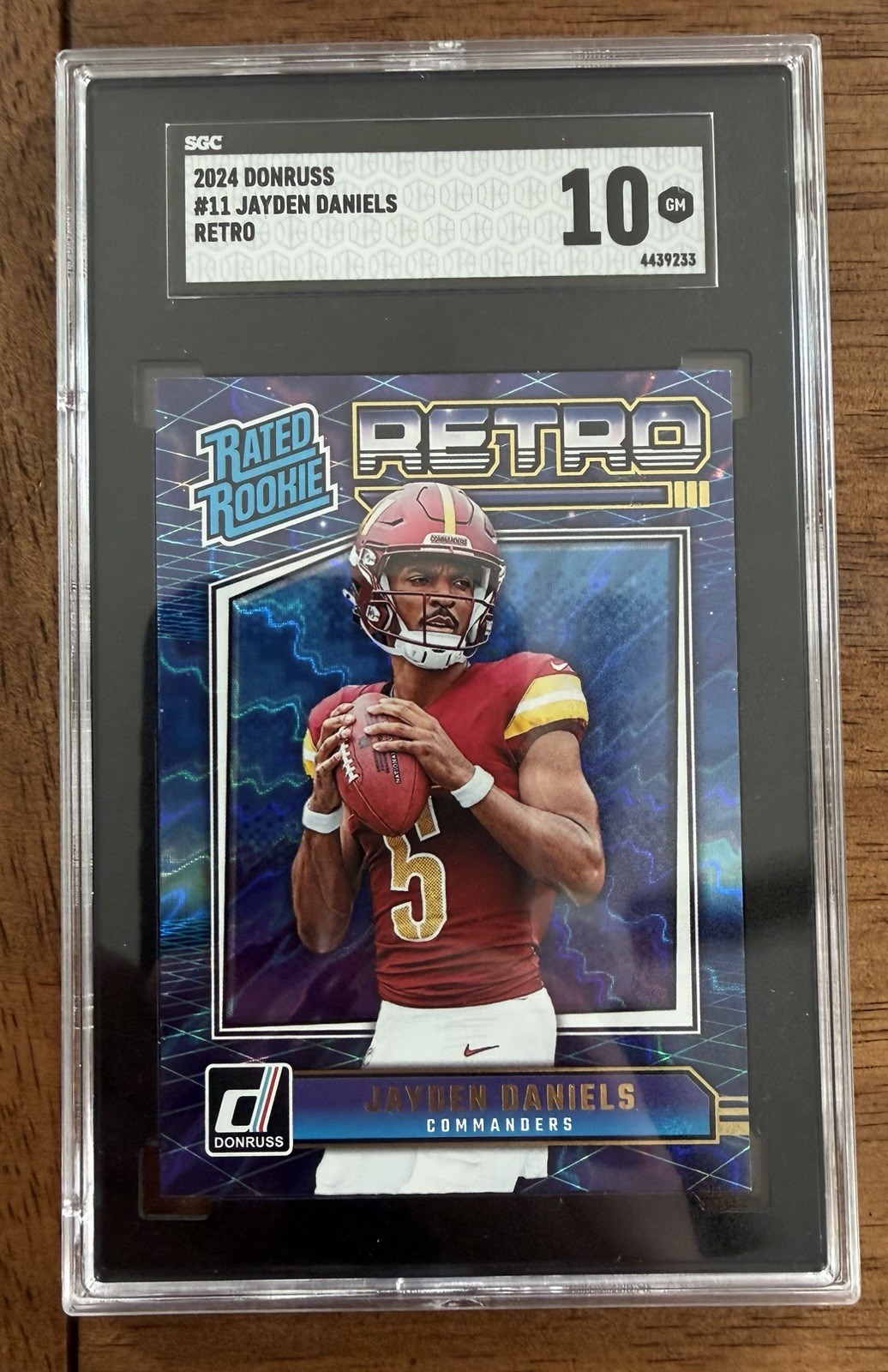 2024 Panini Donruss Optic Rated Rookie Retro Jayden Daniels SGC 10
