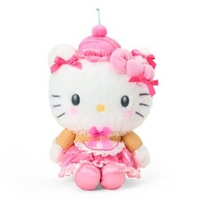 Peluche Sanrio Hello Kitty Dreamy Ice Parlor 9.8"H - Juguete suave Disfraz de helado