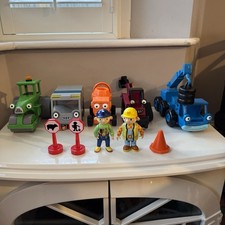 Huge Bob The Builder Toy Vehicle Bundle 5 Cars and 2 Figures Set Lofty Roley