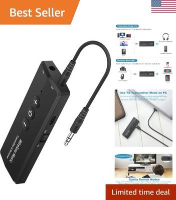Upgraded Bluetooth 5.3 Transmitter Receiver 3-in-1, Wireless 3.5mm Audio Adap...