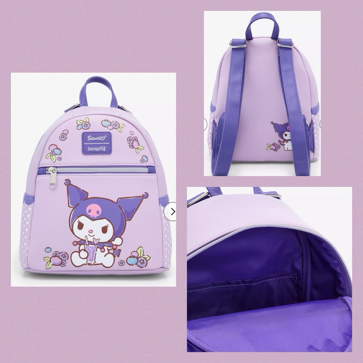 Loungefly Sanrio Kuromi Blueberries Mini Backpack NWT | eBay display picture 1