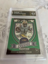 JA'MARR CHASE BENGALS 2021 PRIZM DRAFT PICKS CRUSADE GREEN PRIZM RC GRADED 8.5