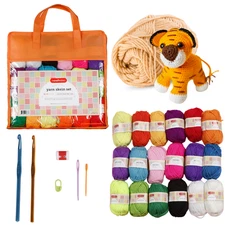 Incraftables Assorted Acrylic Yarn Skeins Set. Crochet Yarn Set w/ 18pcs Skein