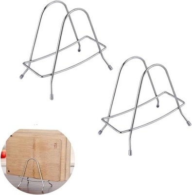 2 Pack Cutting Board Rack Stainless Steel Wire Type Cutting Board Holder Stand