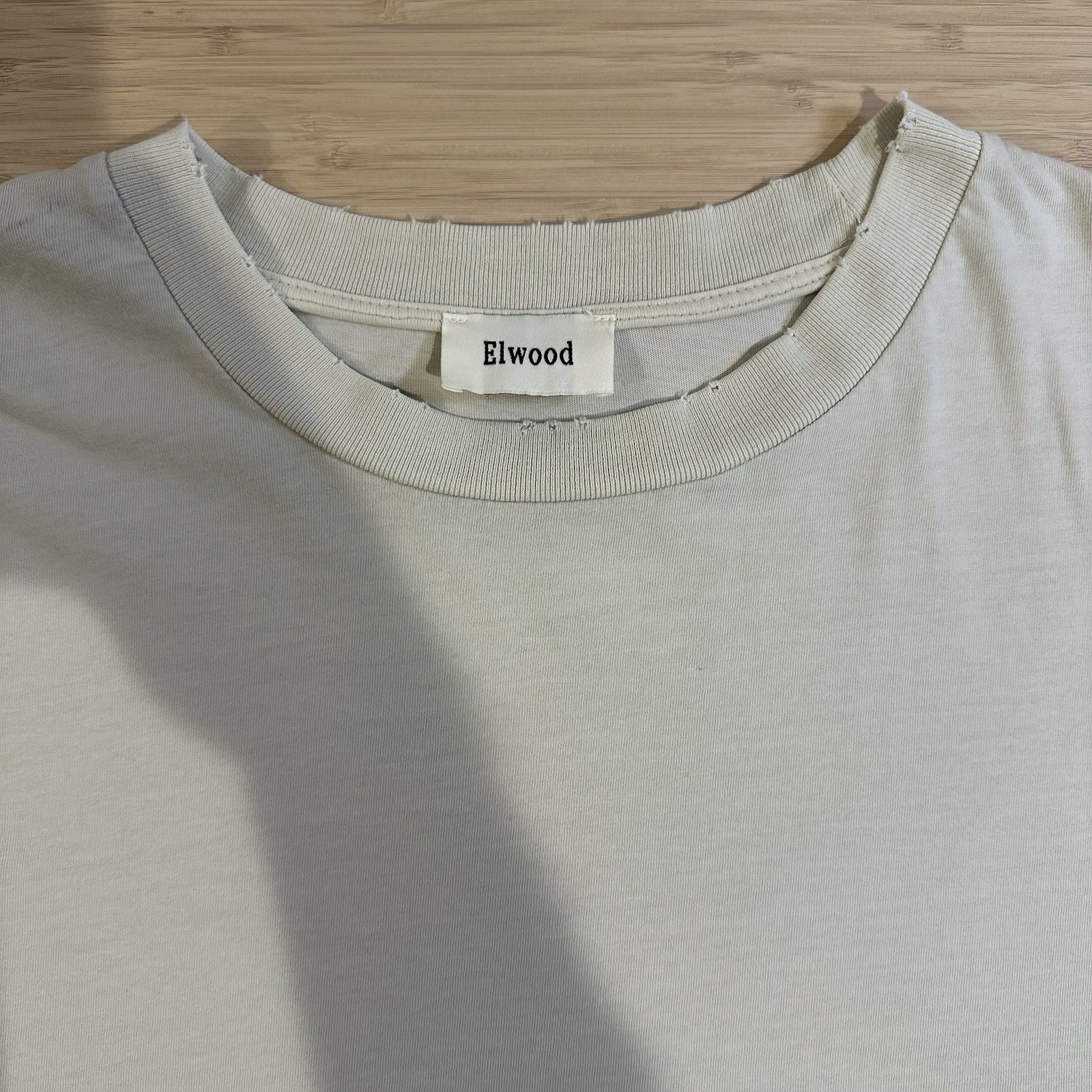 Men's Elwood Oversized Core Organic Cotton Short Sleeve T Shirt Large Eggshell